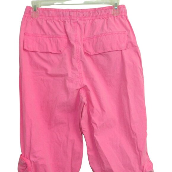 TNA Aritzia Lightweight Neon Pink 100% Cotton Cargo Jogger Pant Size S - Picture 12 of 16